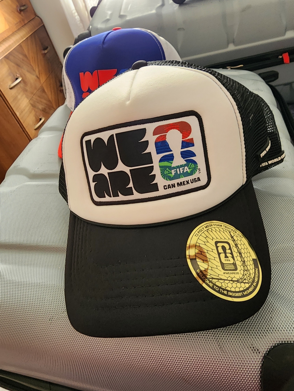 FIFA 'We Are' Black & White Trucker Cap World Cup Soccer 2026 New With Tags